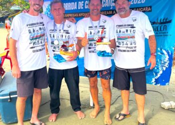 Atletas de Ilhabela conquistam pódios na 4ª Prova de Corrida de Canoa Caiçara em Ubatuba