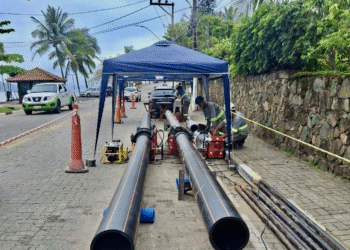 Sabesp inicia obra com tecnologia avançada na Ponte Telma, em Ilhabela