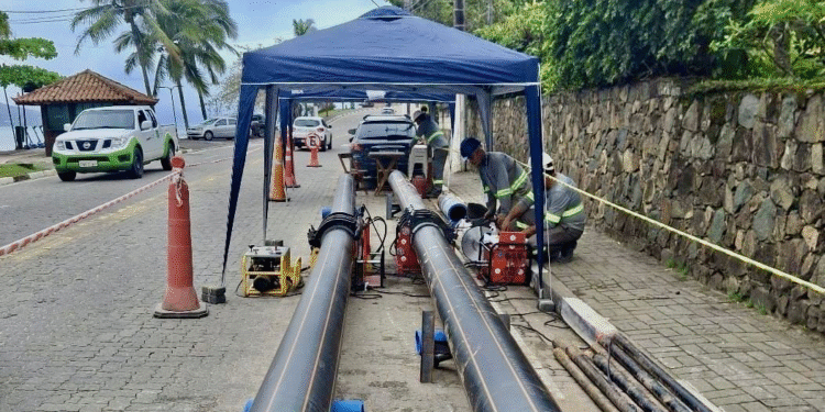 Sabesp inicia obra com tecnologia avançada na Ponte Telma, em Ilhabela