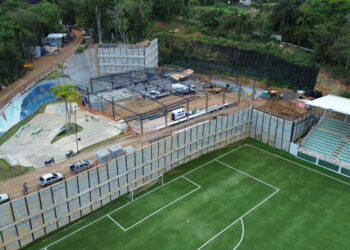 Obra do Polo de Educação Integrada da região Sul de Ilhabela entra em fase final com construção do ginásio poliesportivo
