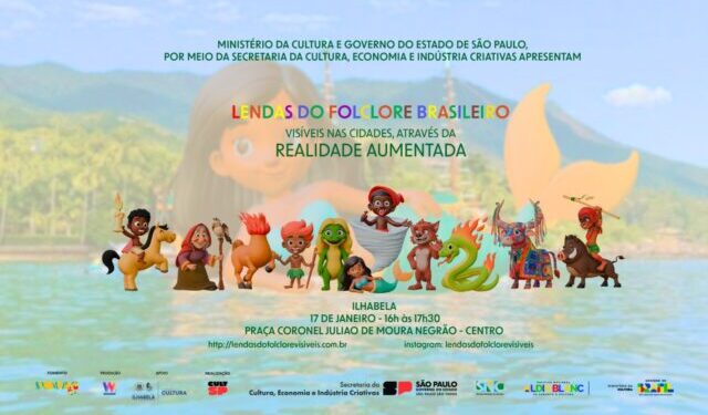 Lendas do folclore brasileiro ganham vida com realidade aumentada em Ilhabela