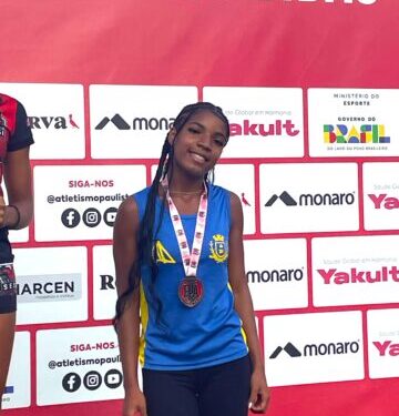 Jovem ilhabelense sobe ao pódio no Open Paulista de Atletismo e conquista 3º lugar geral