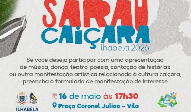 1º Sarau Caiçara de Ilhabela abre inscrições para apresentações de artistas locais