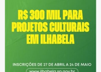 Inscrições para projetos culturais financiados pela Lei Aldir Blanc em Ilhabela seguem abertas até 24 de maio