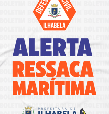 Prefeitura de Ilhabela orienta população após aviso de ressaca emitido pela Marinha