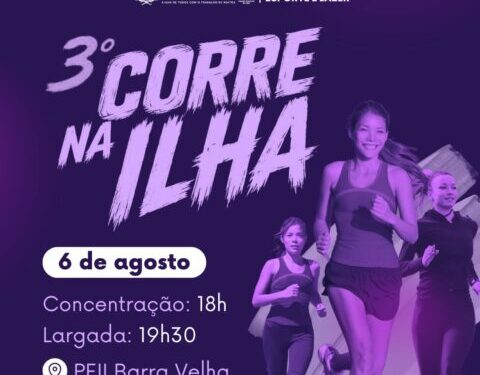 3º Corre na Ilha integra campanha Agosto Lilás com ação educativa e de suporte social às mulheres nesta quinta-feira (6)