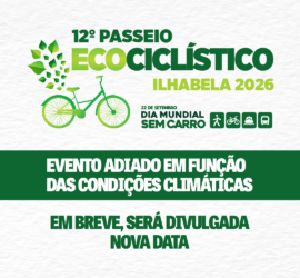 12º Passeio Ecociclístico de Ilhabela é adiado devido à possibilidade de chuva no domingo (13)