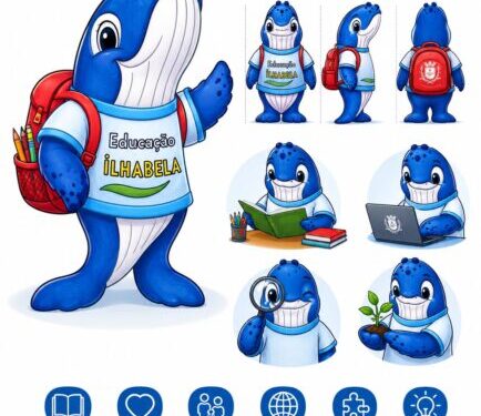 Ana Baleinha é eleita mascote da Educação de Ilhabela